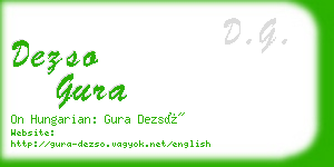 dezso gura business card